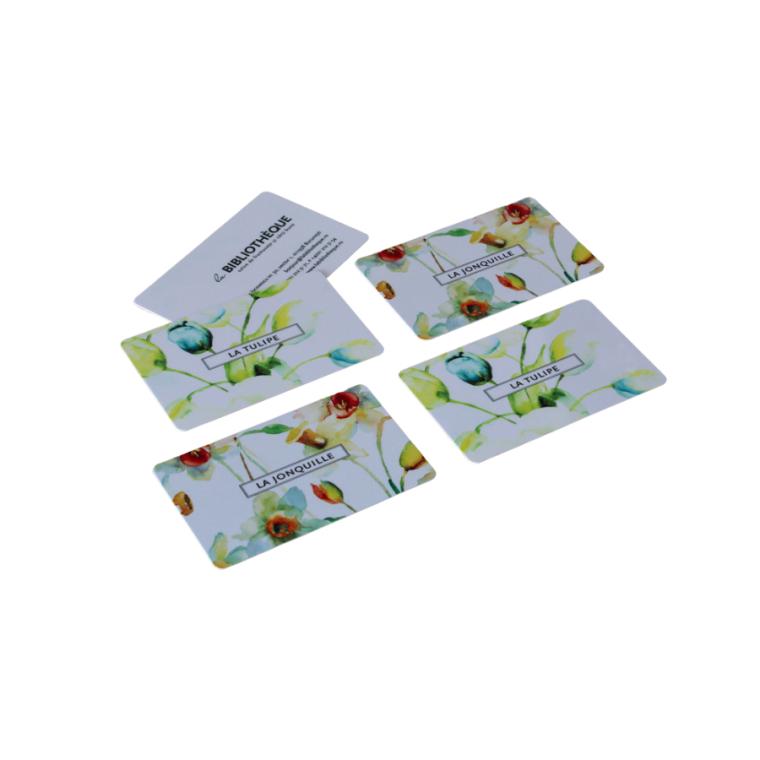 Carduri albe sau color imprimate color, cantități sub 500 bucăți 