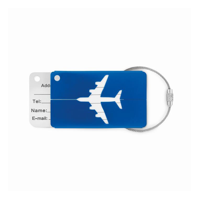 Etichetă  bagaje din aluminiu FLY TAG Albastru regal