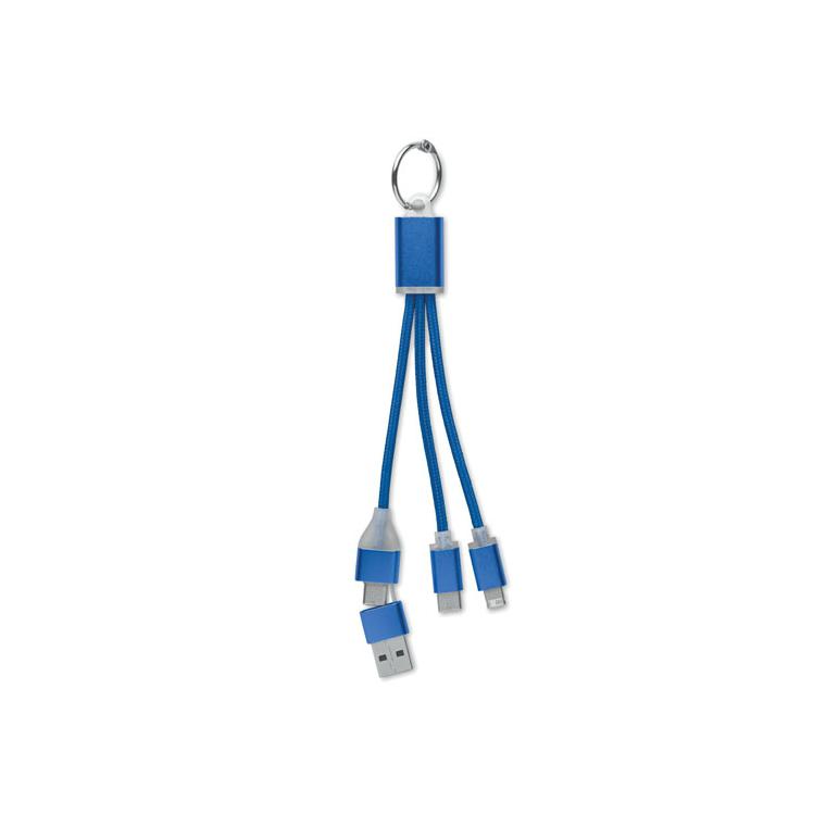 Cablu de încărcare 4 în 1 tip C BLUE Albastru regal