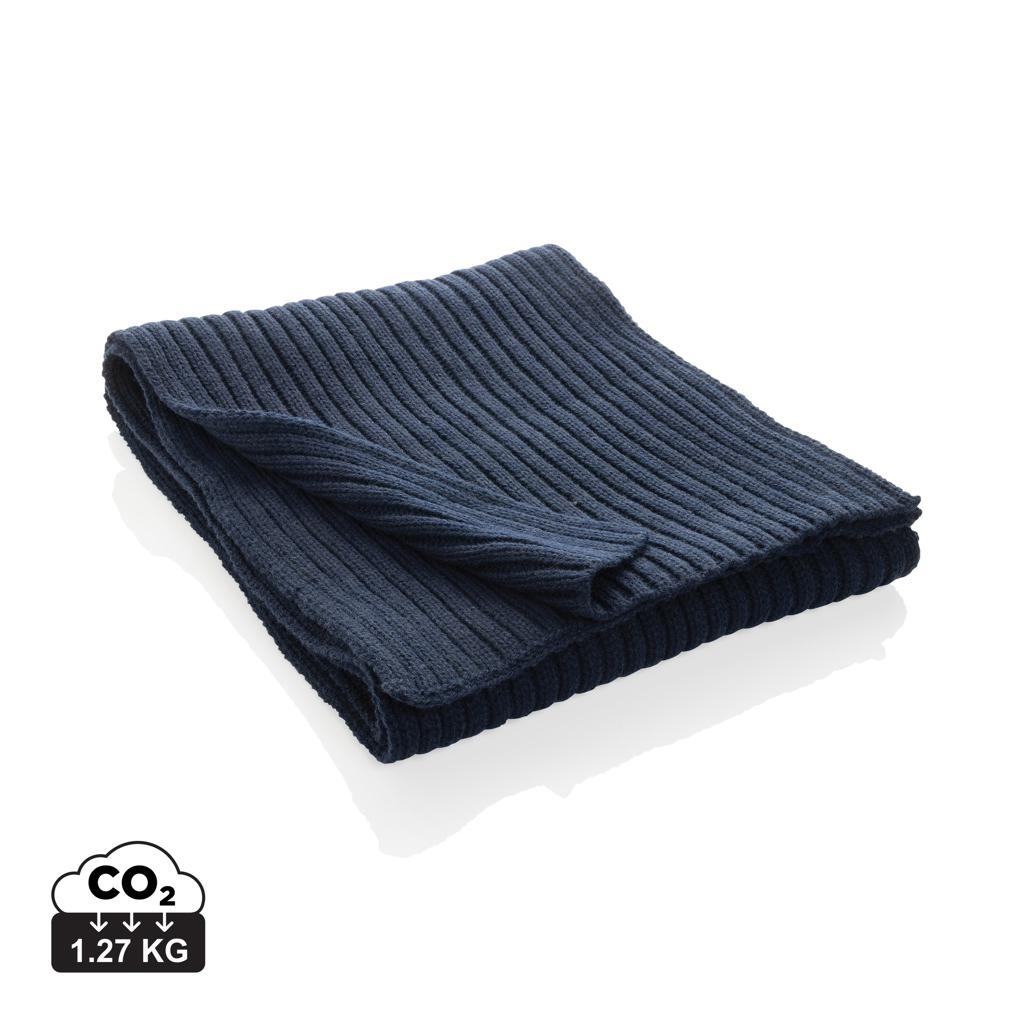 Eșarfă tricotată din Polylana®, 180 x 25cm Impact AWARE™  navy