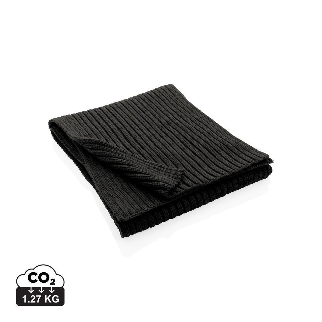 Eșarfă tricotată din Polylana®, 180 x 25cm Impact AWARE™  black