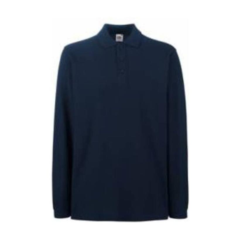 Tricou Polo cu mânecă lungă pentru Pique Albastru XL