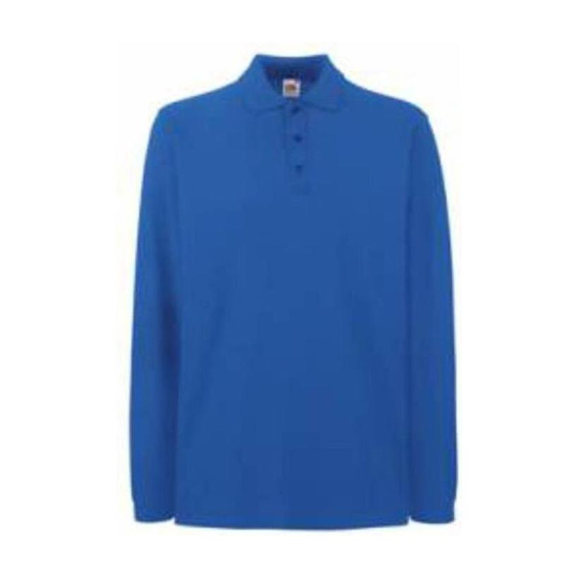 Tricou Polo cu mânecă lungă pentru Pique Albastru 3XL