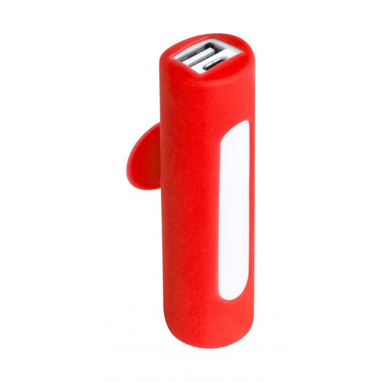 Baterie externă USB Khatim roșu alb 2200 mAh