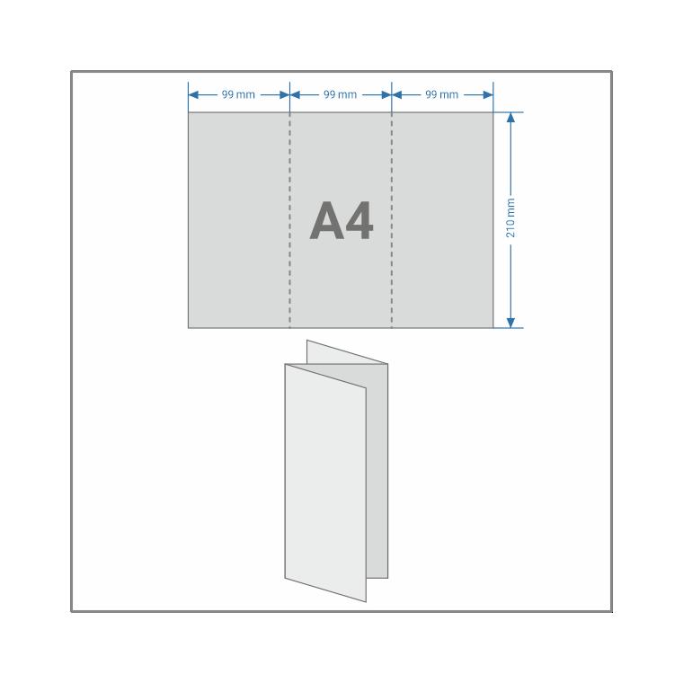DL (A4/3) - pliat în Z