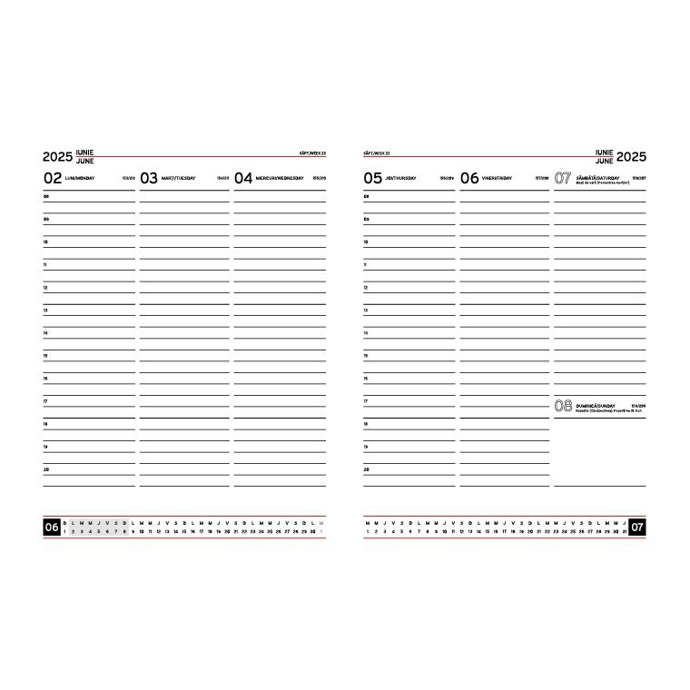 Manager săptămânal alb