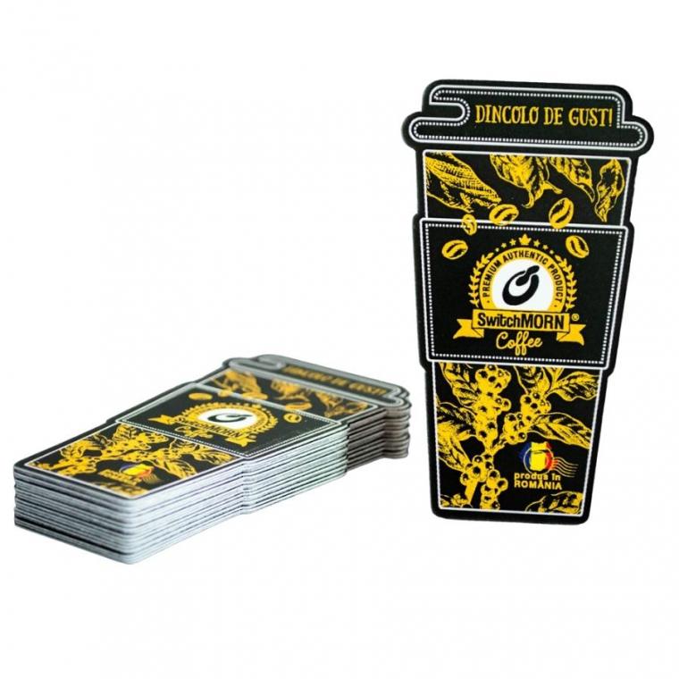 Cărți de vizită decupate Carton dublu cretat mat 350 g/mp