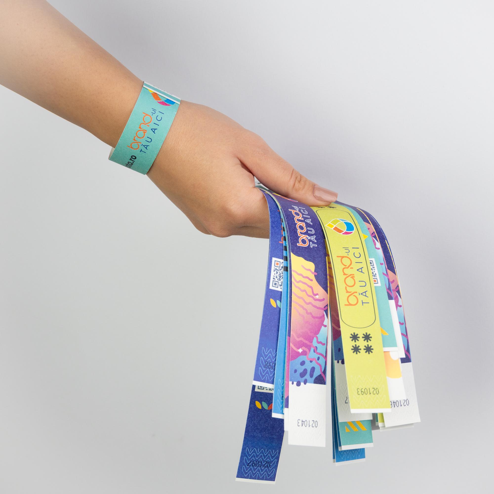 Brățări din hârtie Tyvek® Alb