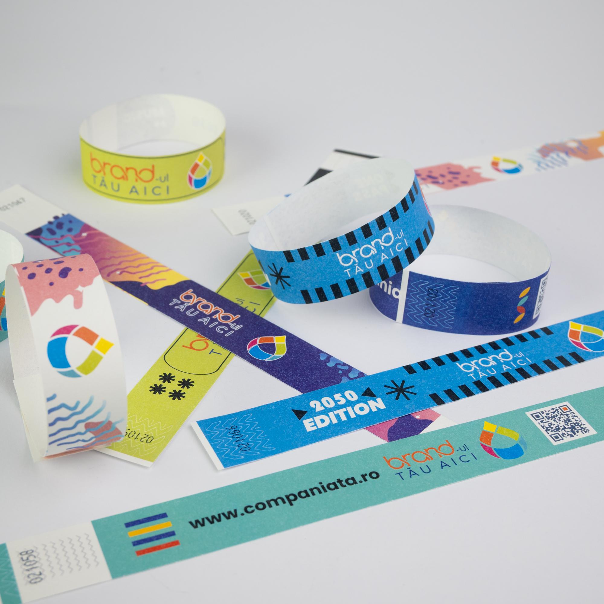 Brățări din hârtie Tyvek® Alb