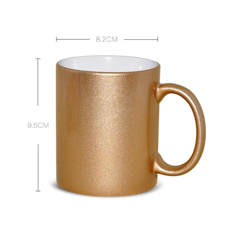 Căni personalizate Cilindrică Sidefată Auriu