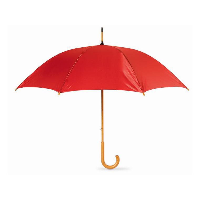 Umbrelă cu mâner din lemn CALA Roșu