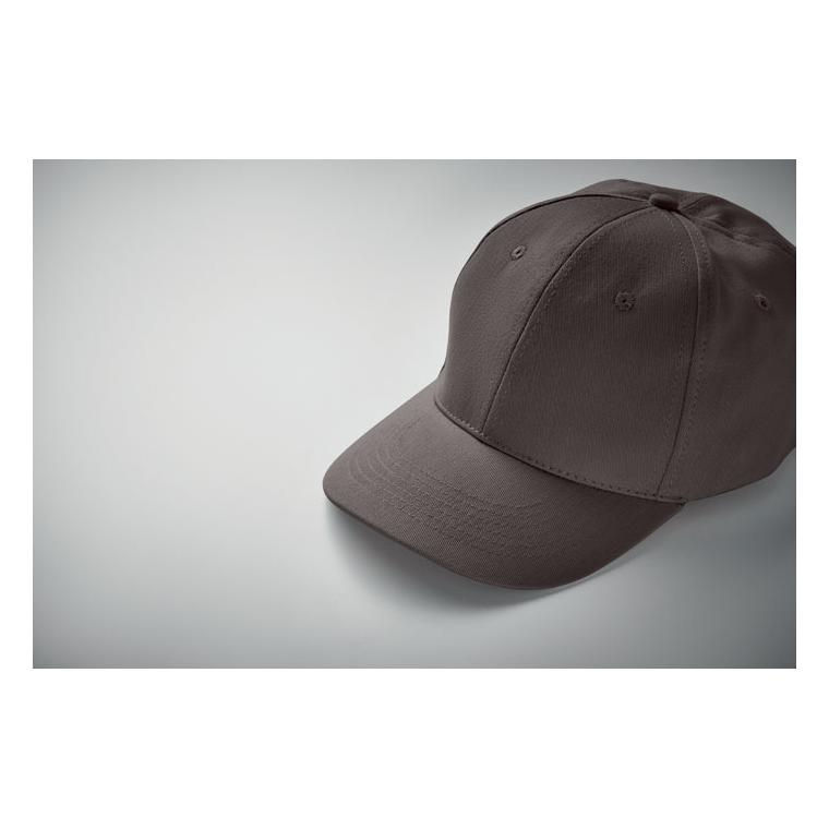 Șapcă cu 6 panele BASIE Gri închis