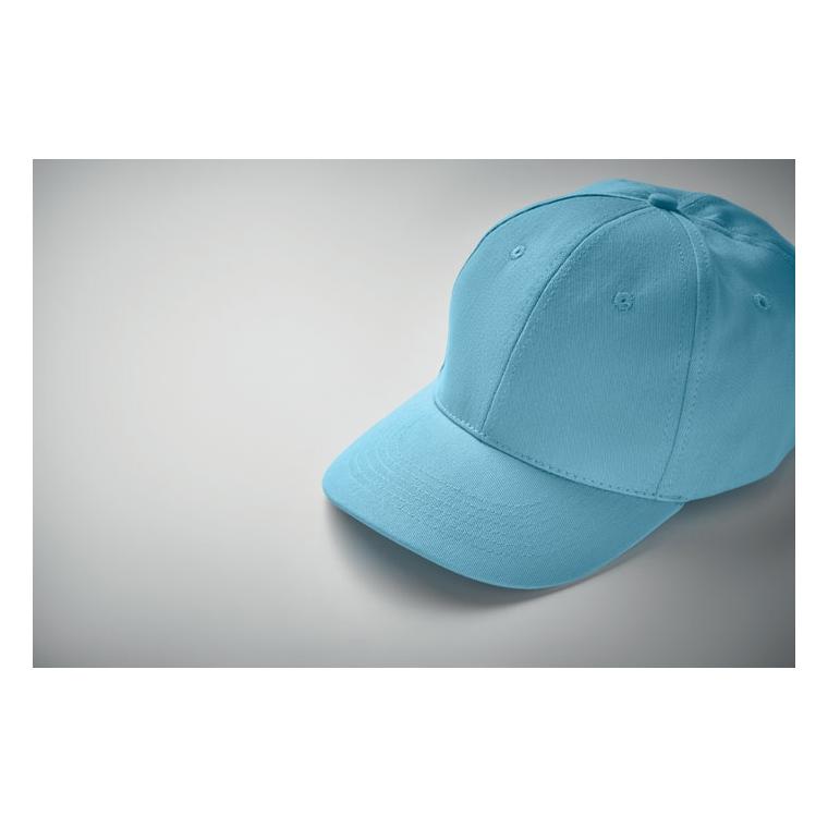 Șapcă cu 6 panele BASIE Albastru deschis