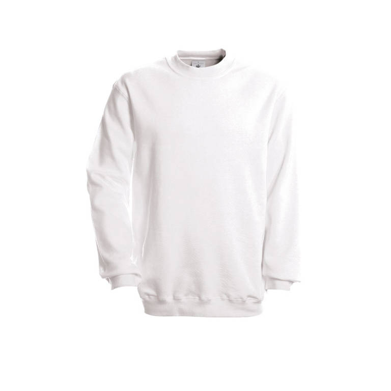 Tricou cu mânecă lungă Set In Sweatshirt alb 3XL