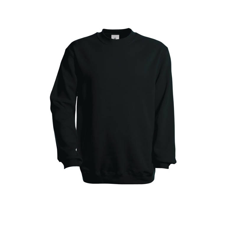 Tricou cu mânecă lungă Set In Sweatshirt negru 3XL