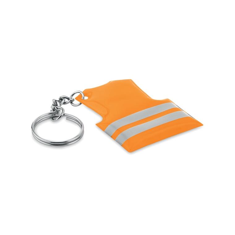 Breloc reflectorizant VISIBLE RING Portocaliu neon