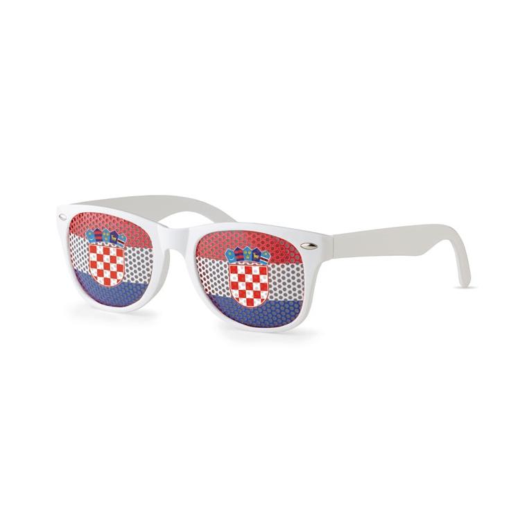 Ochelari de soare fotbal FLAG FUN Alb / Albastru