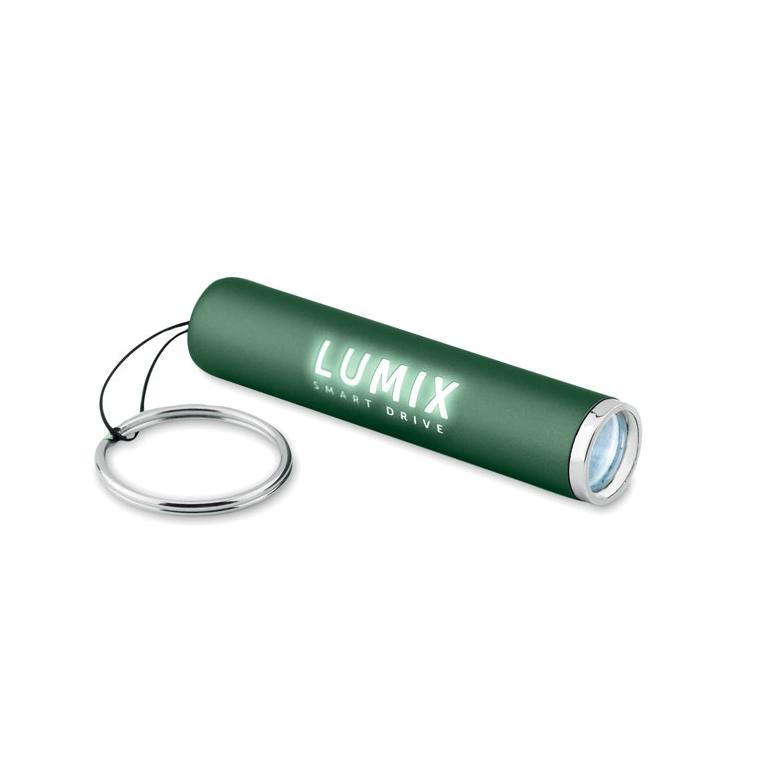 Lanternă plastic, logo luminos SANLIGHT Verde Inchis
