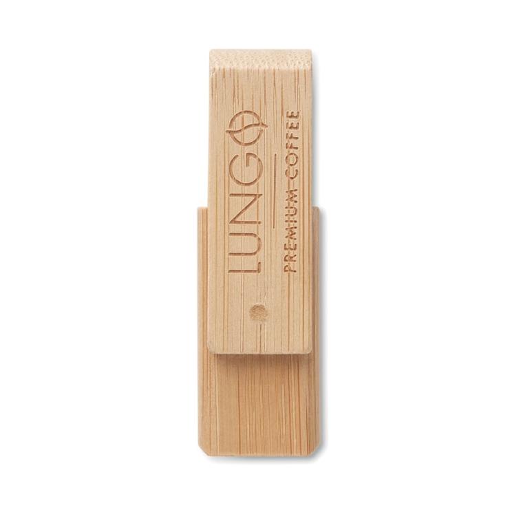 USB din bambus 16GB TECHI Natur