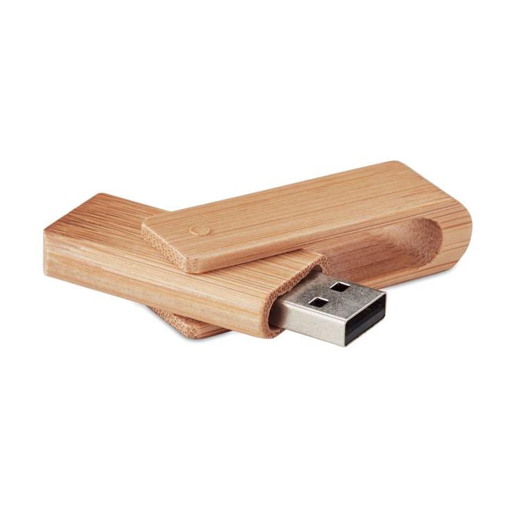USB din bambus 16GB TECHI Natur
