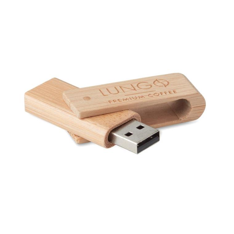 USB din bambus 16GB TECHI Natur