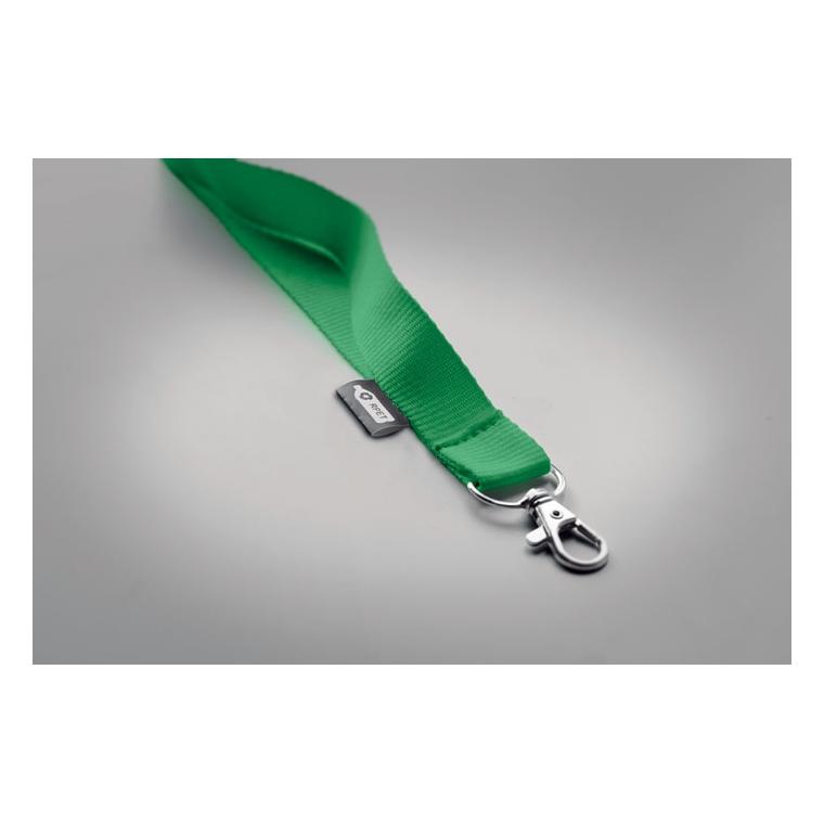 Lanyard din RPET cu carabină LANY RPET Verde
