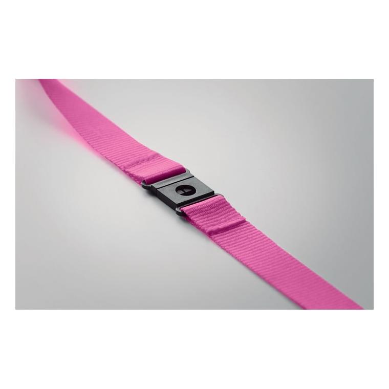 Lanyard din RPET cu carabină LANY RPET Fuchsia