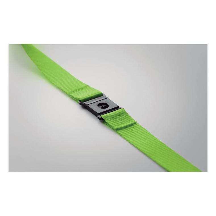 Lanyard din RPET cu carabină LANY RPET Lime