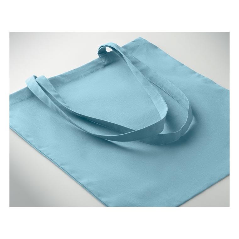 Sacoșă cumpărături din bumbac COTTONEL COLOUR ++ Albastru deschis