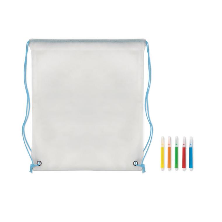 Sacoșă din material nețesut CARRYDRAW Albastru deschis