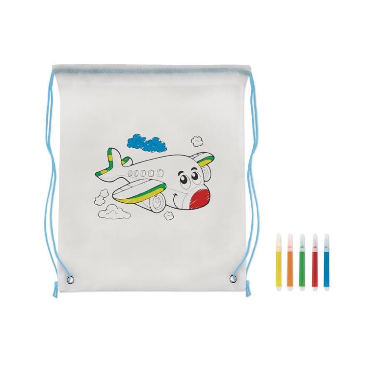 Sacoșă din material nețesut CARRYDRAW Albastru deschis