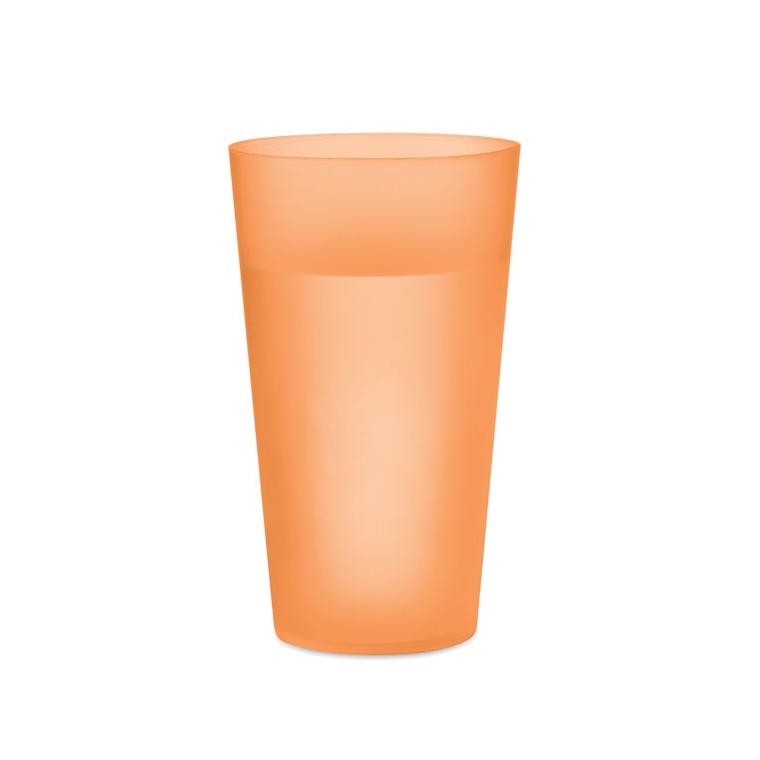Pahar reutilizabil  500 ml FESTA CUP Portocaliu transparent