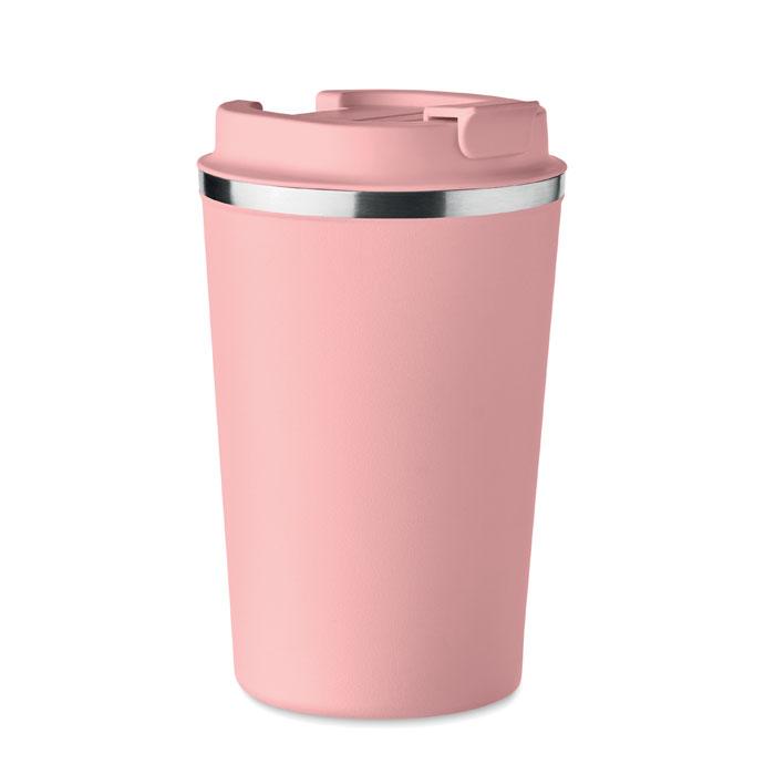 Pahar cu perete dublu 350 ml BRACE Roz