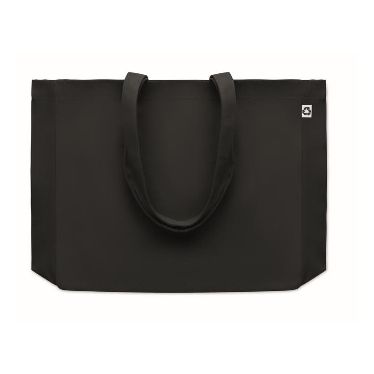Sacosă din material reciclat RESPECT COLOURED Negru