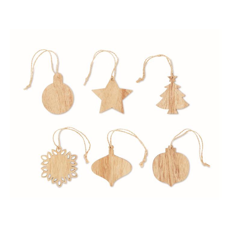 Set de ornamente din lemn CHRISET Natur