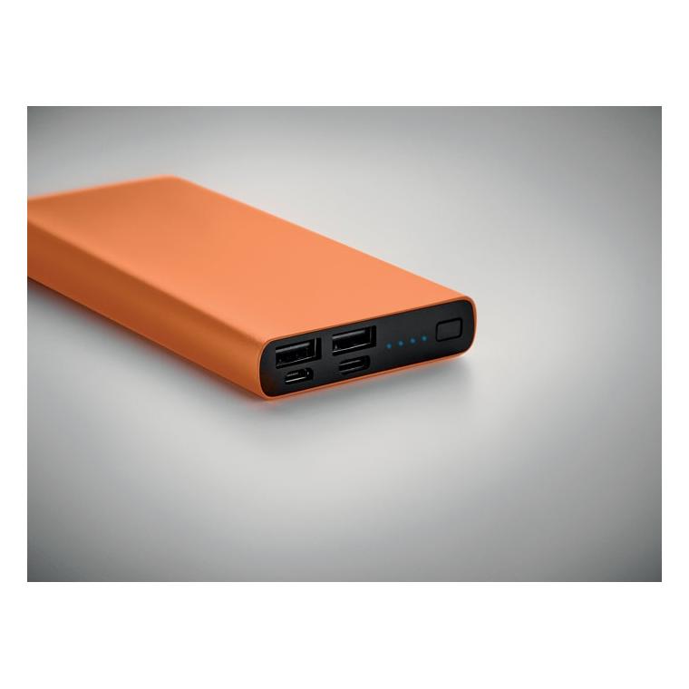 Powerbank 10000 mAh POWERFLAT 8 C Portocaliu