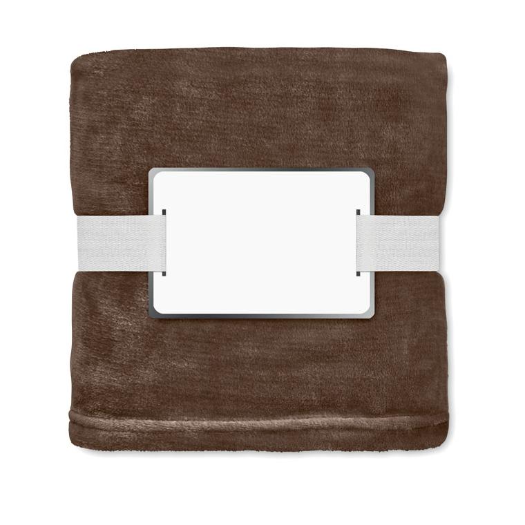 Pătură fleece RPET 280 gr/m² LOGAN Ciocolată