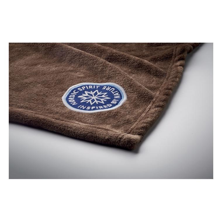 Pătură fleece RPET 280 gr/m² LOGAN Ciocolată