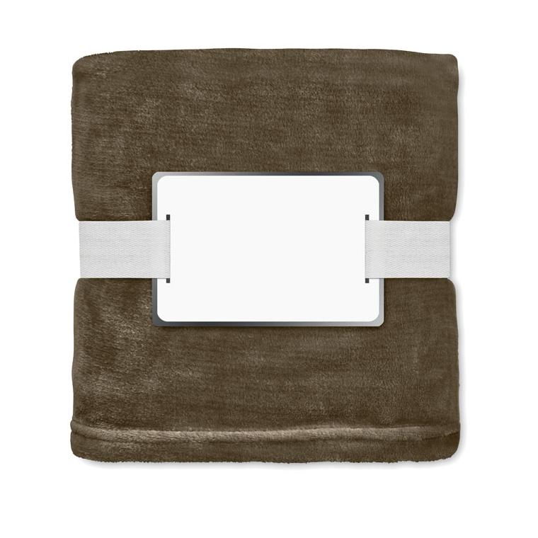 Pătură fleece RPET 280 gr/m² LOGAN Pământ