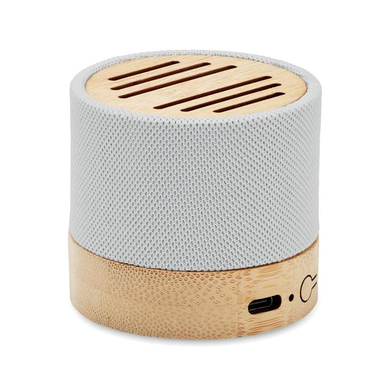 Boxă wireless RPET bambus BOOL Alb