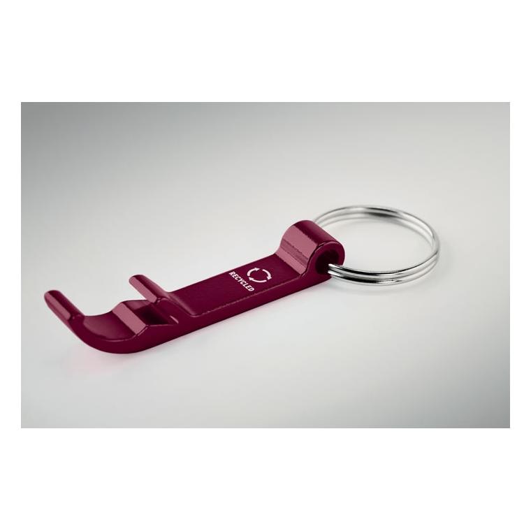 Breloc din aluminiu reciclat OVIKEY Vișiniu