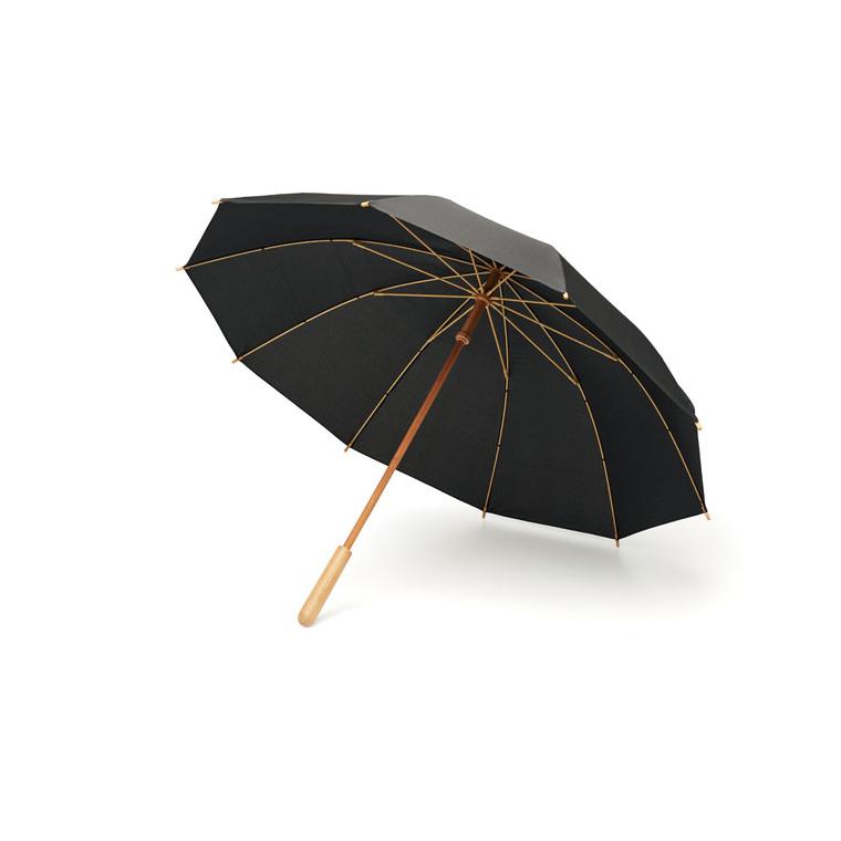 Umbrelă din RPET/bambus 23,5 inch TUTENDO Negru