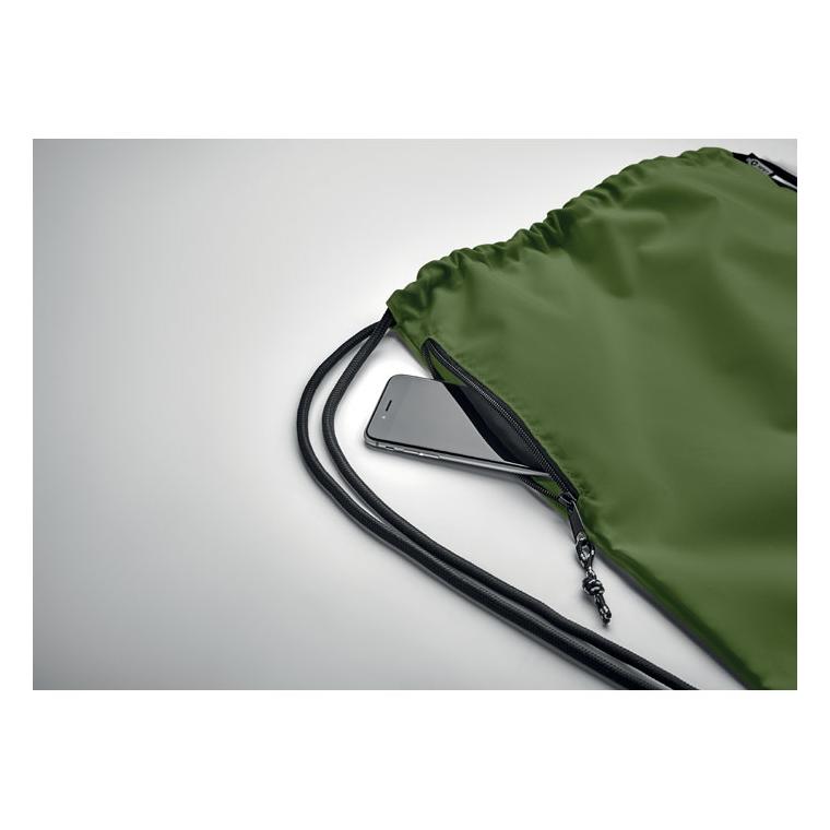 Rucsac cu șnur 300D RPET NIGHT Verde militar