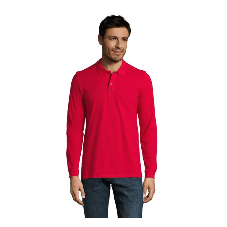 Tricou polo pentru bărbați SOL'S PERFECT LSL 180 Red XL
