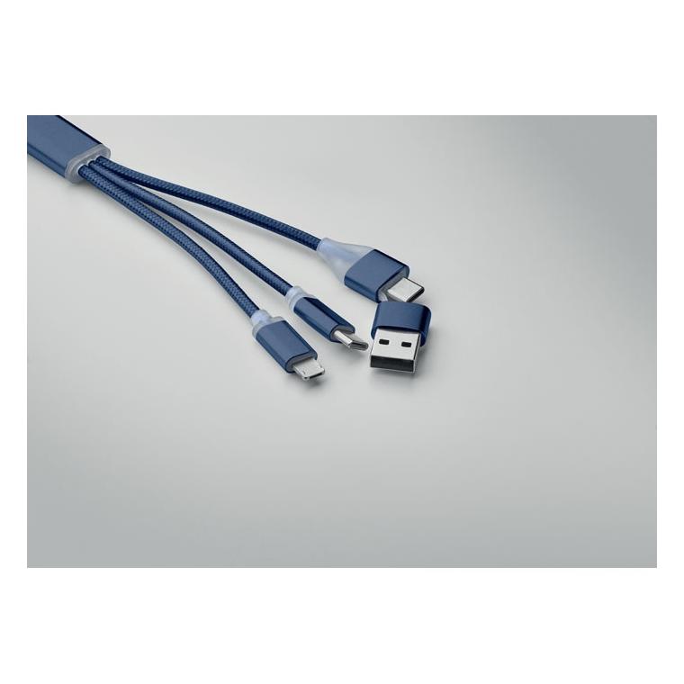 Cablu de încărcare 4 în 1 tip C BLUE Navy 