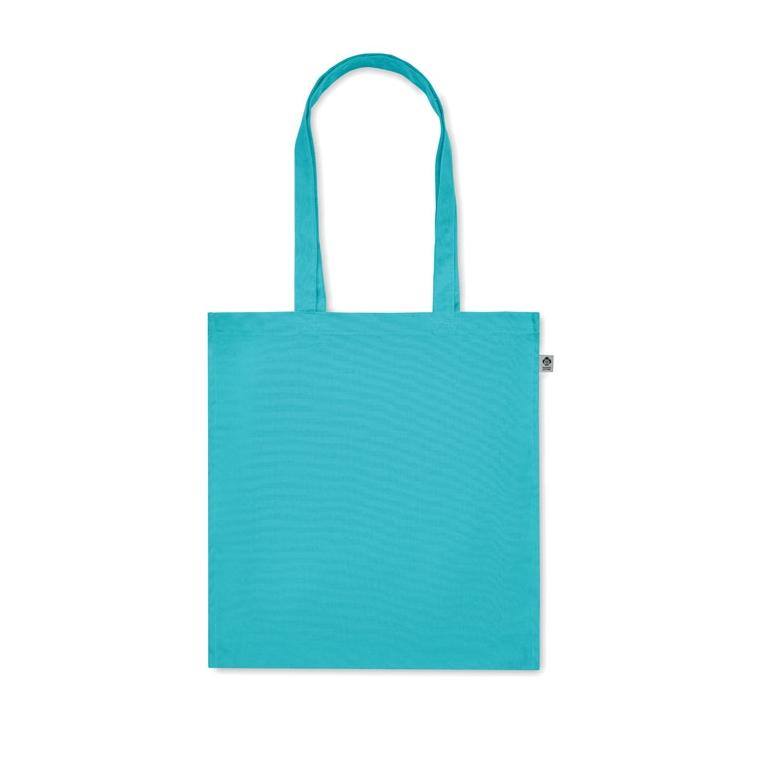 Sacoșă din bumbac organic BENTE COLOUR Turquoise