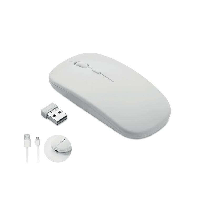 Mouse wireless reîncărcabil CURVY C Alb