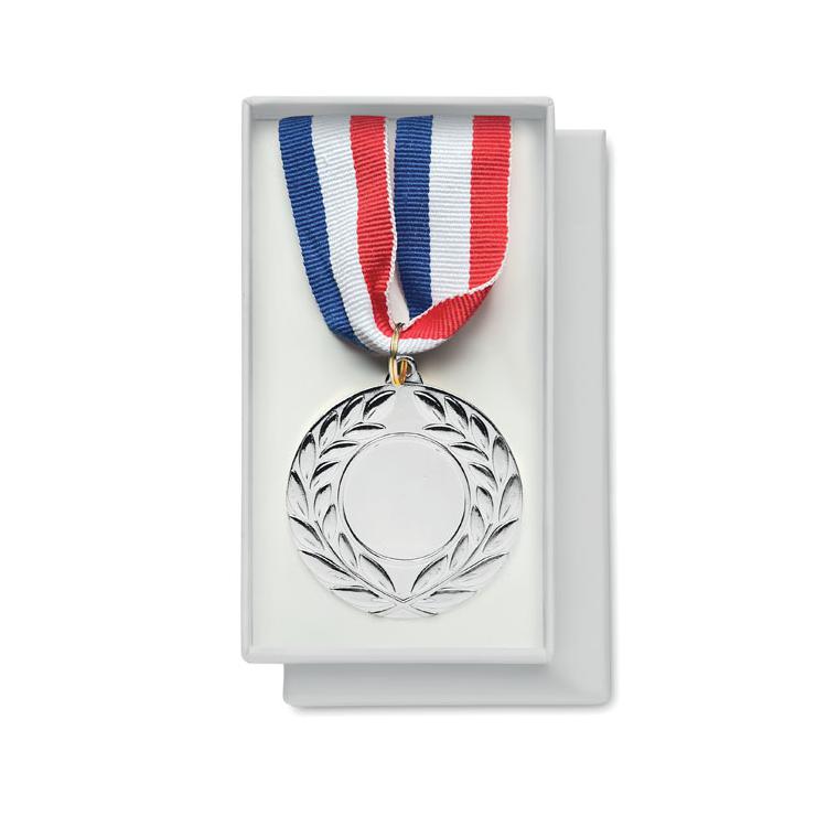 Medalie metalică diametru 5 cm WINNER Argintiu mat
