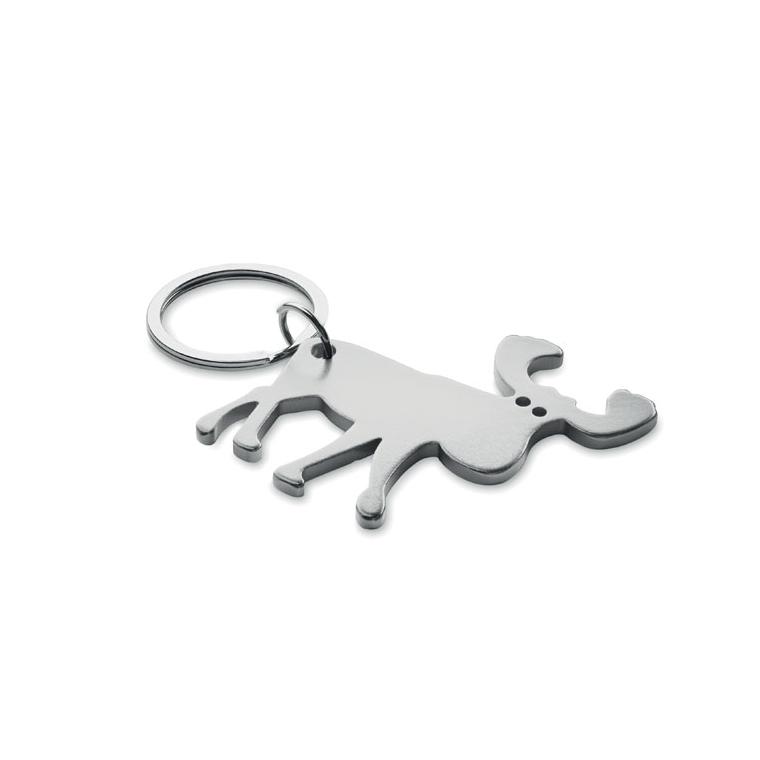 Breloc din aluminiu reciclat BOTTLE POPPER Argintiu mat