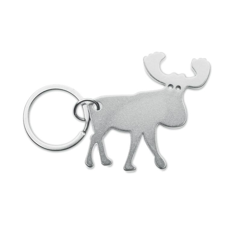 Breloc din aluminiu reciclat BOTTLE POPPER Argintiu mat